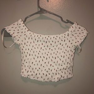 Rose off the shoulder top